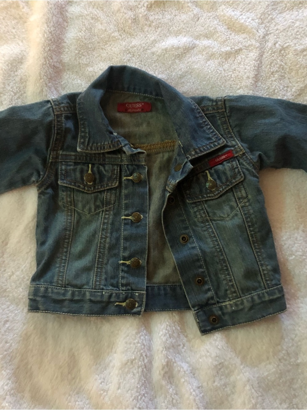 GUESS Kids Blue Denim Button-Front Jacket